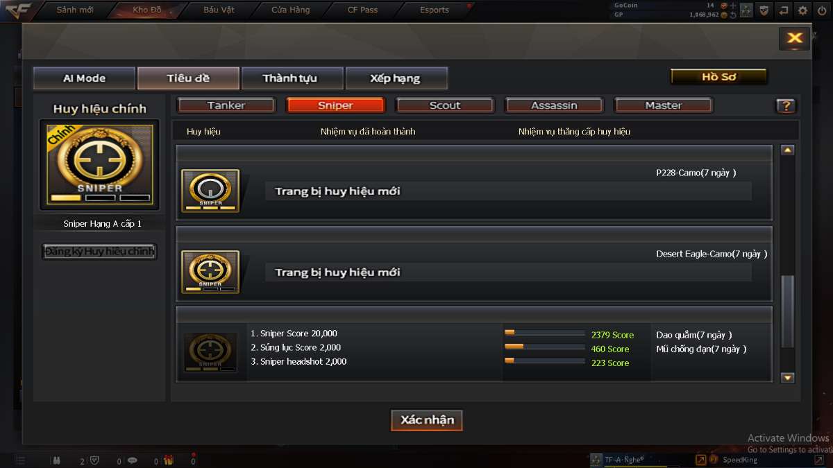 shop acc cf uy tin gia re